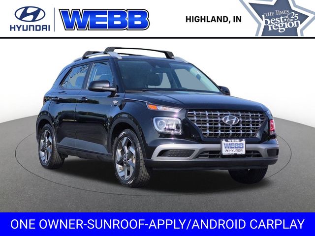 Black Noir Pearl 2022 Hyundai Venue SEL FWD SUV / Crossover Front-Wheel Drive Continuously Variable Transmission
