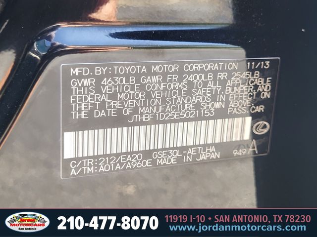 Used Car 2014 Lexus Is  250 For Sale Under $15,000 In San Antonio, Texas