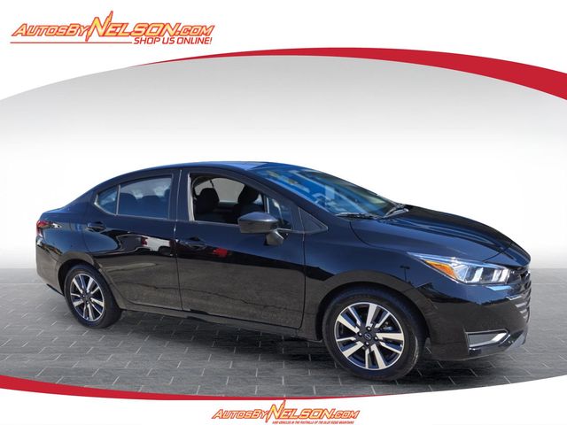 Super Black Metallic 2023 Nissan Versa Sedan Front-Wheel Drive Continuously Variable Transmission