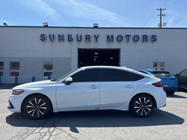 Platinum White Pearl 2023 Honda Civic Hatchback EX-L FWD Hatchback Front-Wheel Drive Continuously Variable Transmission