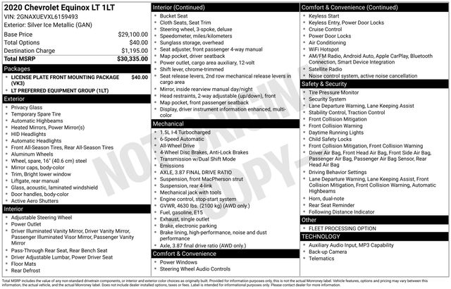 2020 Chevrolet Equinox LT - Main Image