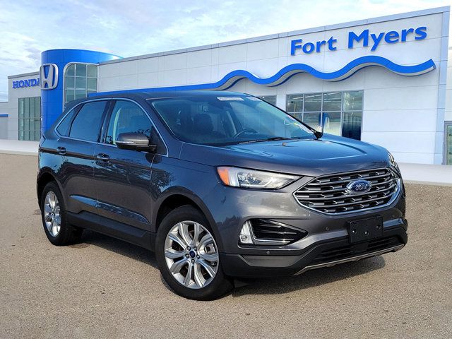Carbonized Gray Metallic 2022 Ford Edge Titanium AWD SUV / Crossover All-Wheel Drive 8-Speed Automatic