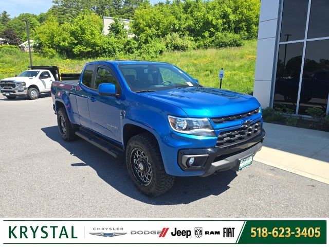 Bright Blue Metallic 2022 Chevrolet Colorado LT Extended Cab 4WD Pickup Truck Four-Wheel Drive 8-Speed Automatic