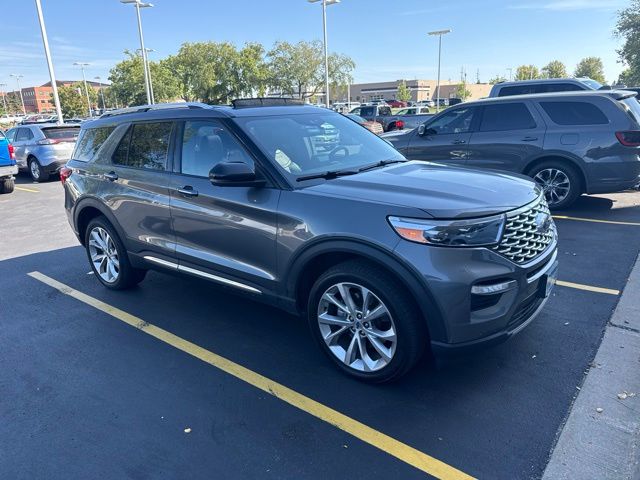 Gray Metallic 2023 Ford Explorer Hybrid SUV / Crossover All-Wheel Drive Automatic
