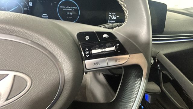 2025 Serenity White Hyundai Elantra Hybrid SEL Sport FWD Sedan