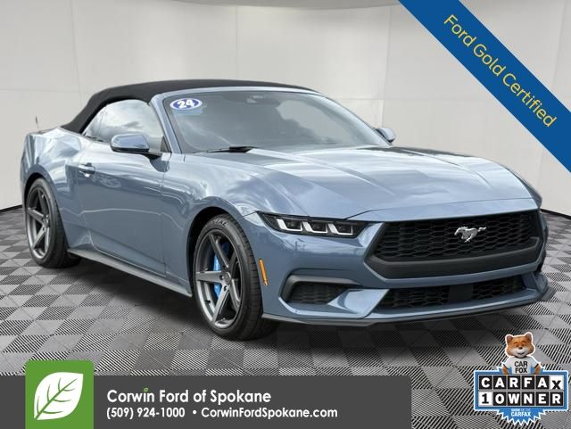 Vapor Blue Metallic 2024 Ford Mustang EcoBoost Premium Convertible RWD Convertible Rear-Wheel Drive Automatic
