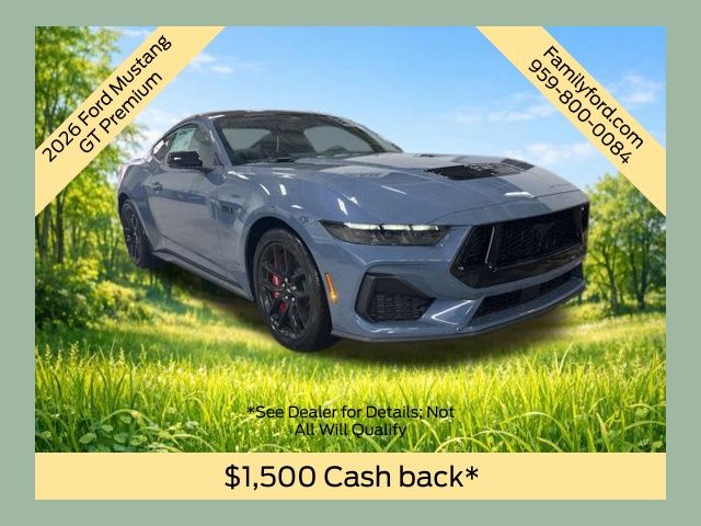 Vapor Blue Metallic 2026 Ford Mustang GT Premium Fastback RWD Coupe Rear-Wheel Drive 6-Speed Manual