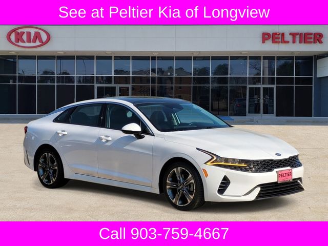 Glacial White Pearl 2021 Kia K5 Sedan Front-Wheel Drive 8-Speed Automatic