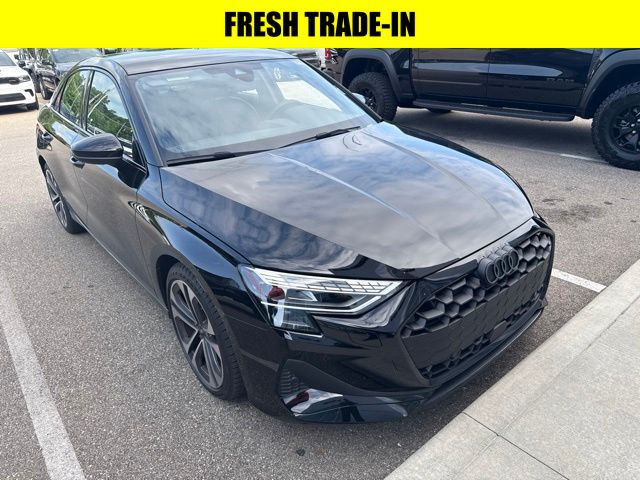 Black 2025 Audi A3 Sedan All-Wheel Drive 7-Speed Automatic