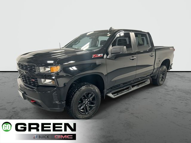 Black 2021 Chevrolet Silverado 1500 Custom Trail Boss Crew Cab 4WD Pickup Truck Four-Wheel Drive 6-Speed Automatic Overdrive
