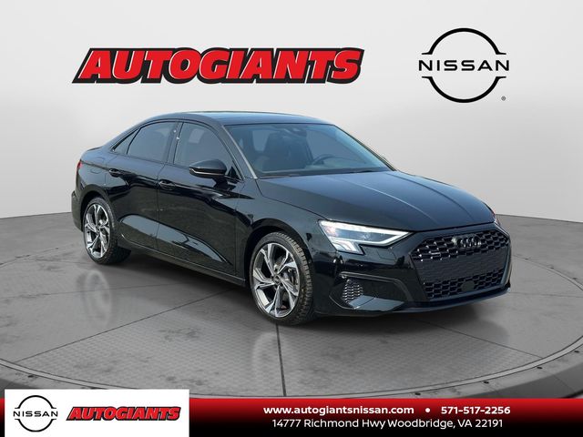 Brilliant Black 2023 Audi A3 Sedan All-Wheel Drive 7-Speed Automatic