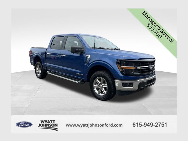 Blue Metallic 2024 Ford F-150 Pickup Truck Four-Wheel Drive Automatic