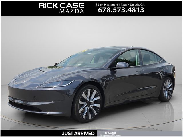 Stealth Gray 2024 Tesla Model 3 RWD Sedan Rear-Wheel Drive 1-Speed Automatic