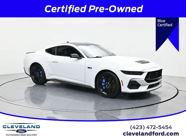 Oxford White 2024 Ford Mustang Coupe Rear-Wheel Drive 6-Speed Manual