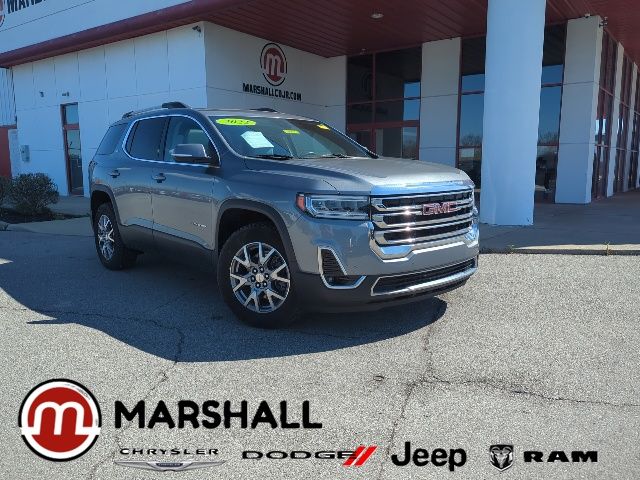 Gray (Satin Steel Metallic) 2022 GMC Acadia SLT AWD SUV / Crossover Four-Wheel Drive 9-Speed Automatic