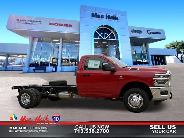Flame Red Clearcoat 2026 RAM 3500 Chassis Tradesman Regular Cab LB DRW RWD Pickup Truck 4X2 8-Speed Automatic