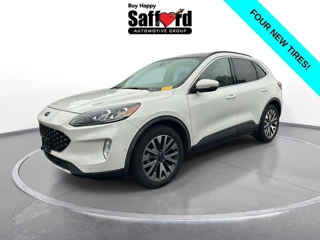 Star White Metallic Tri-Coat 2020 Ford Escape Hybrid Titanium AWD SUV / Crossover All-Wheel Drive Continuously Variable Transmission