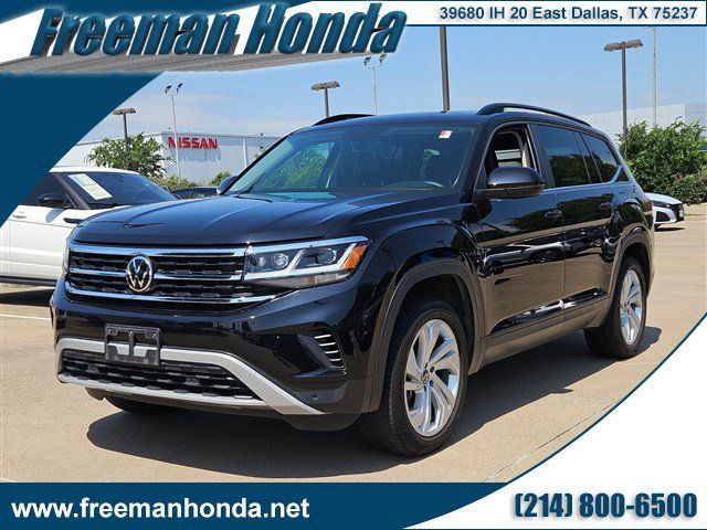 Deep Black Pearl 2021 Volkswagen Atlas SE FWD with Technology SUV / Crossover Front-Wheel Drive 8-Speed Automatic