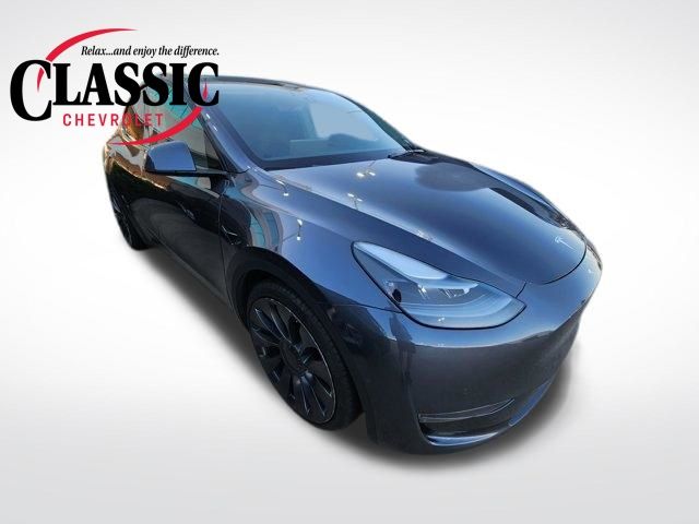 Gray 2021 Tesla Model Y Performance AWD SUV / Crossover All-Wheel Drive 1-Speed Automatic