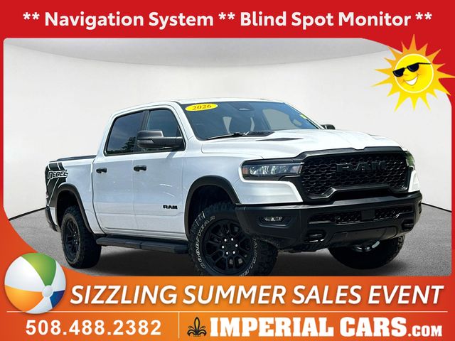 Bright White Clearcoat 2026 RAM 1500 Pickup Truck Four-Wheel Drive 8-Speed Automatic