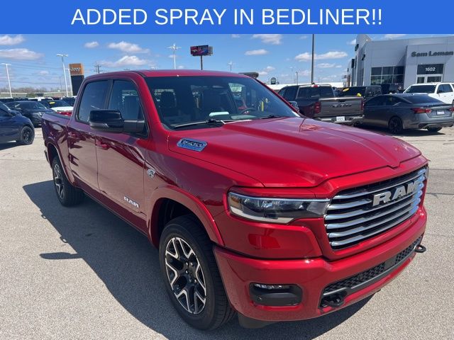 Molten Red Pearlcoat 2026 RAM 1500 Laramie Crew Cab 4WD Pickup Truck Four-Wheel Drive 8-Speed Automatic