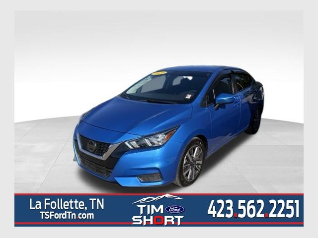 Electric Blue Metallic 2020 Nissan Versa Sedan Front-Wheel Drive Continuously Variable Transmission