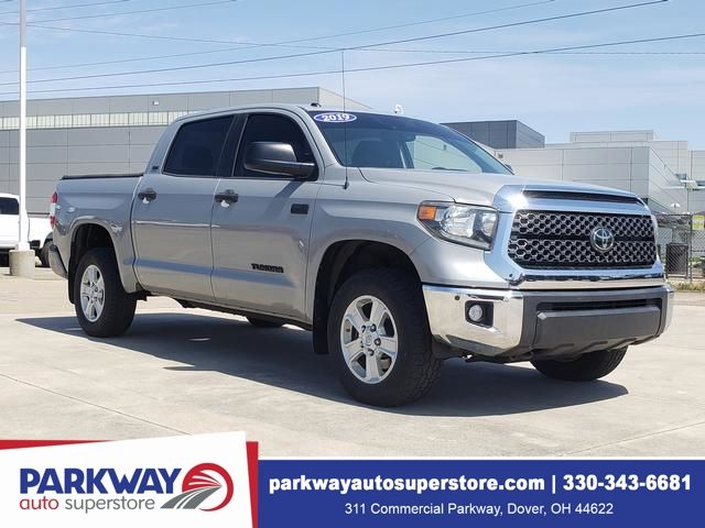 Cement Gray 2019 Toyota Tundra SR5 CrewMax 5.7L 4WD Pickup Truck Four-Wheel Drive 6-Speed Automatic