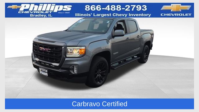 Gray (Satin Steel Metallic) 2021 GMC Canyon Pickup Truck Four-Wheel Drive 8-Speed Automatic