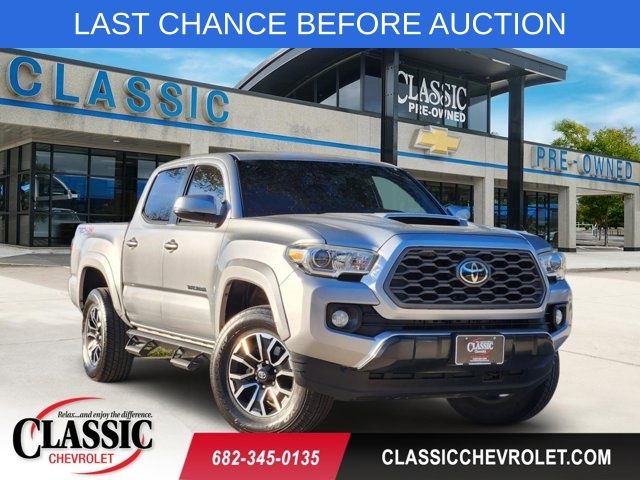 Silver 2020 Toyota Tacoma TRD Sport Double Cab 4WD Pickup Truck Four-Wheel Drive 6-Speed Automatic