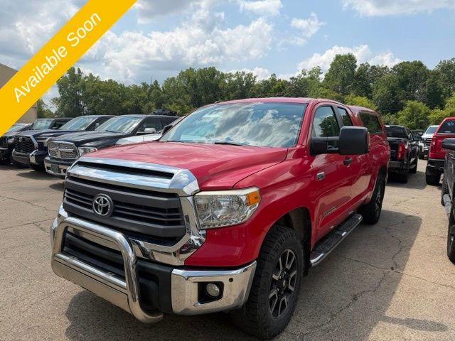 Red 2014 Toyota Tundra Pickup Truck Four-Wheel Drive 6-Speed Automatic Overdrive