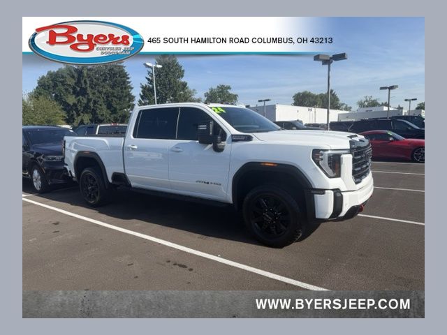 Summit White 2024 GMC Sierra 2500HD AT4 Crew Cab 4WD Pickup Truck Four-Wheel Drive Automatic