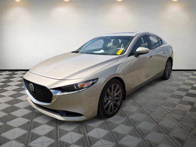 Gray (Platinum Quartz Metallic) 2024 Mazda MAZDA3 2.5 S Preferred Sedan FWD Sedan Front-Wheel Drive 6-Speed Automatic