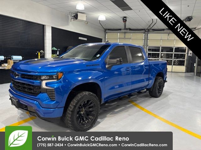 Glacier Blue Metallic 2023 Chevrolet Silverado 1500 Pickup Truck Four-Wheel Drive Automatic
