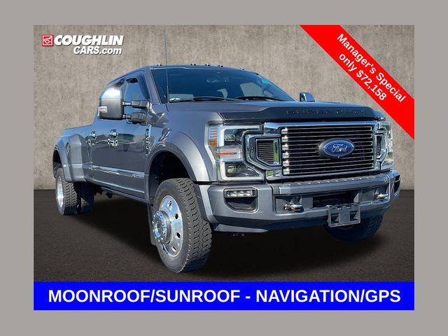 Carbonized Gray Metallic 2021 Ford F-450 Super Duty Platinum Crew Cab LB DRW 4WD Pickup Truck Four-Wheel Drive Automatic