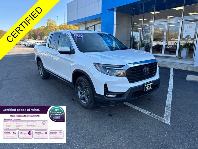 Platinum White Pearl 2023 Honda Ridgeline Pickup Truck All-Wheel Drive 9-Speed Automatic