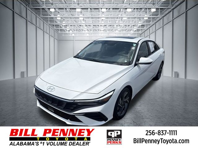 White 2025 Hyundai Elantra Sedan Front-Wheel Drive Continuously Variable Transmission
