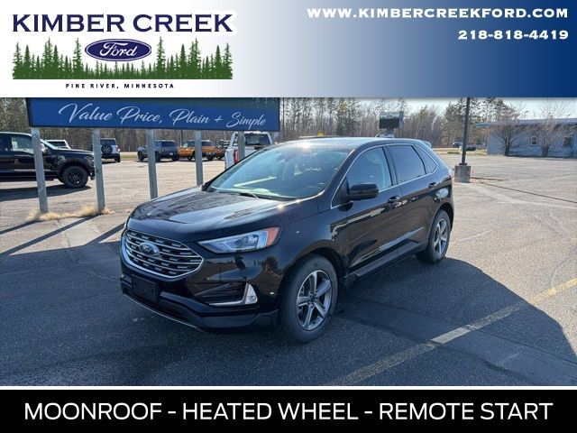 Agate Black Metallic 2021 Ford Edge SEL AWD SUV / Crossover All-Wheel Drive 8-Speed Automatic