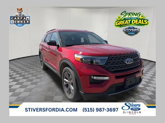 Rapid Red Metallic Tinted Clearcoat 2024 Ford Explorer XLT AWD SUV / Crossover All-Wheel Drive Automatic