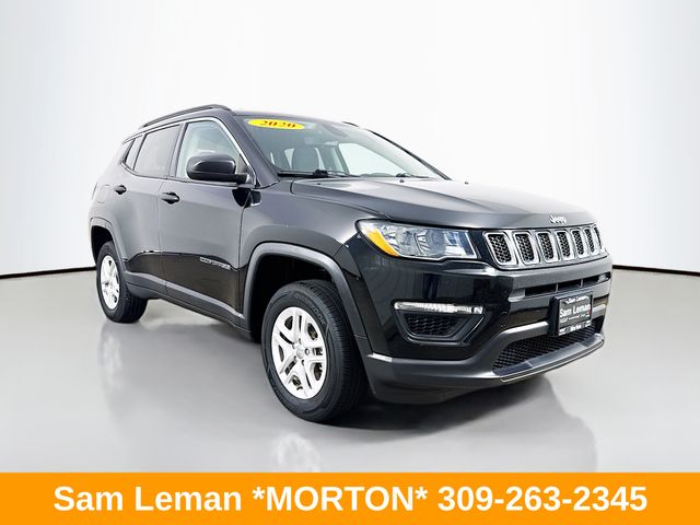 Diamond Black Crystal Pearlcoat 2020 Jeep Compass SUV / Crossover Four-Wheel Drive 9-Speed Automatic