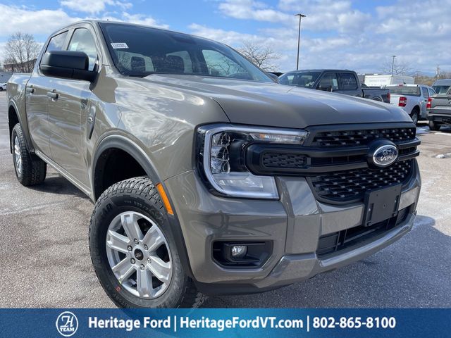 Marsh Gray 2025 Ford Ranger XL SuperCrew 4WD Pickup Truck Four-Wheel Drive Automatic