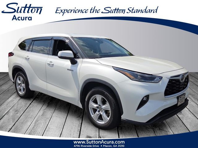 White (Blizzard Pearl) 2021 Toyota Highlander Hybrid LE FWD SUV / Crossover Front-Wheel Drive Continuously Variable Transmission
