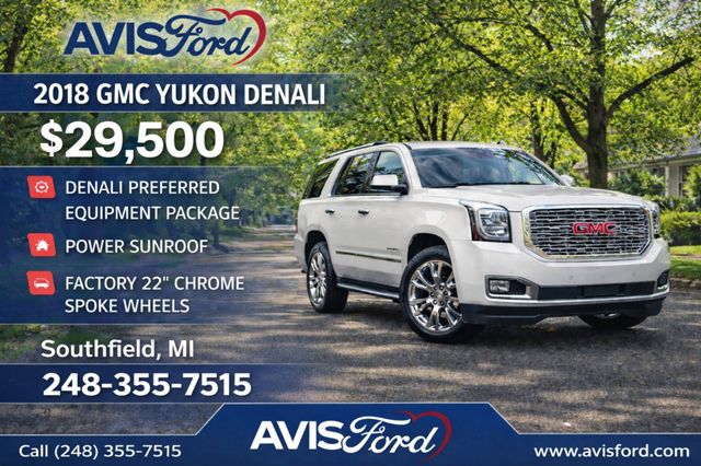 Quicksilver Metallic 2018 GMC Yukon Denali 4WD SUV / Crossover Four-Wheel Drive