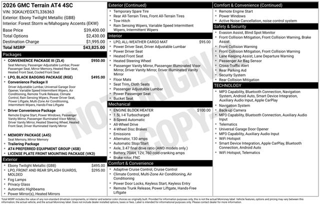 2026 GMC Terrain AWD AT4