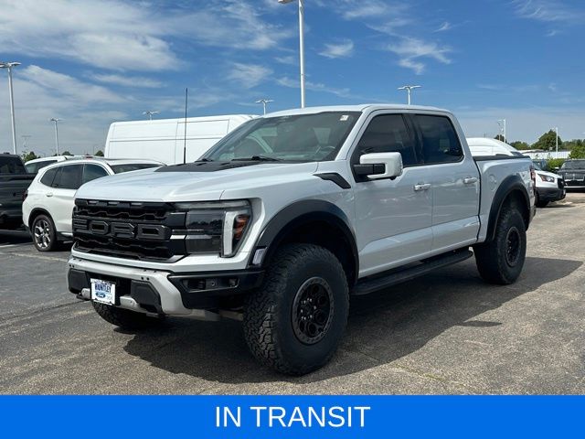 White 2025 Ford F-150 Raptor SuperCrew 4WD Pickup Truck Four-Wheel Drive Automatic