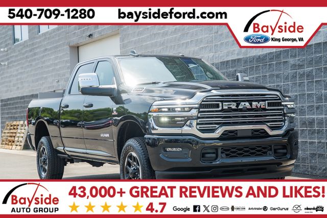 Diamond Black Crystal Pearlcoat 2026 RAM 2500 Laramie Crew Cab 4WD Pickup Truck Four-Wheel Drive 8-Speed Automatic