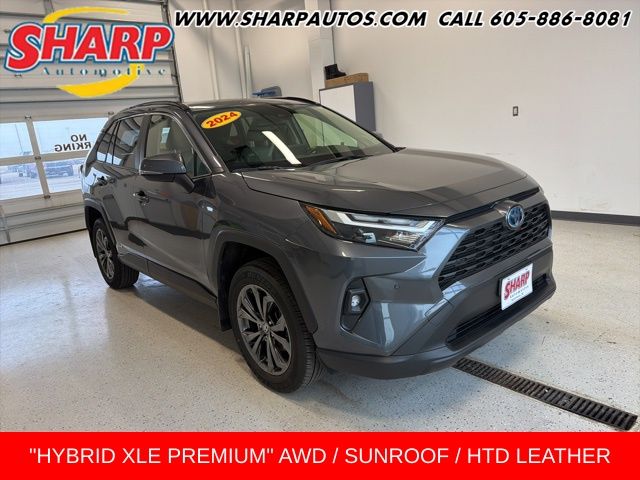 Magnetic Gray Metallic 2024 Toyota RAV4 Hybrid XLE Premium AWD SUV / Crossover All-Wheel Drive Continuously Variable Transmission