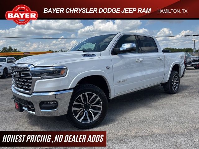 Ivory White Tri-Coat Pearlcoat 2026 RAM 1500 Pickup Truck Four-Wheel Drive 8-Speed Automatic