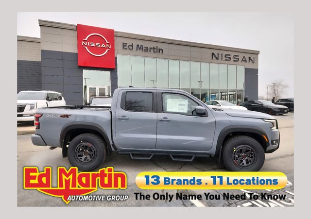 Gray 2026 Nissan Frontier PRO-4X Crew Cab 4WD Pickup Truck Four-Wheel Drive 9-Speed Automatic Overdrive