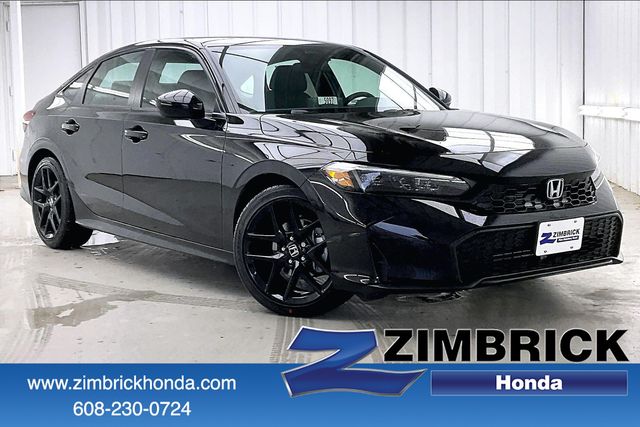 Crystal Black Pearl 2026 Honda Civic Sedan Front-Wheel Drive Continuously Variable Transmission