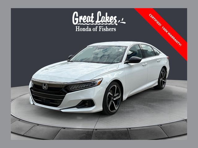 Platinum White Pearl 2022 Honda Accord Sedan Front-Wheel Drive Continuously Variable Transmission